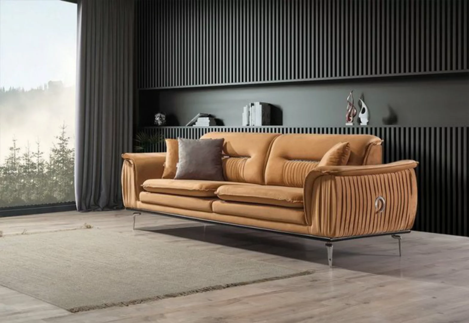 Villa Möbel Sofa Bologna, 1 Stk. 3-Sitzer, Quality Made in Turkey, Luxus-Mi günstig online kaufen