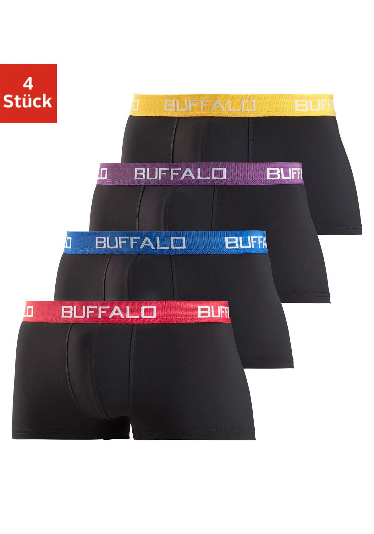 Buffalo Hipster, (Packung, 4 St.), knapp sitzende Boxershorts mit Kontrastb günstig online kaufen