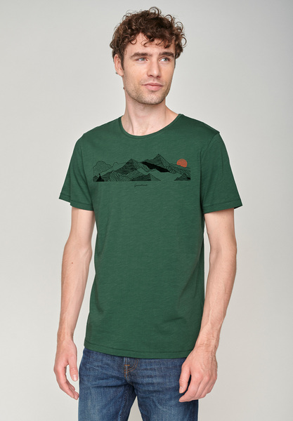 Nature Mountains Sundown Spice - T-shirt Für Herren günstig online kaufen