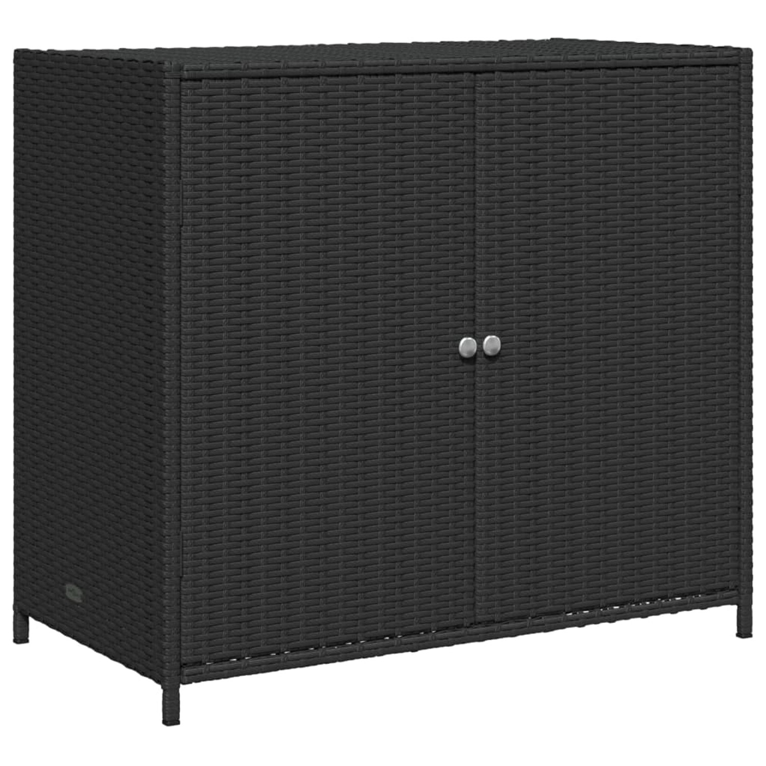 vidaXL Gartenschrank Schwarz 83x45x76 cm Poly Rattan günstig online kaufen