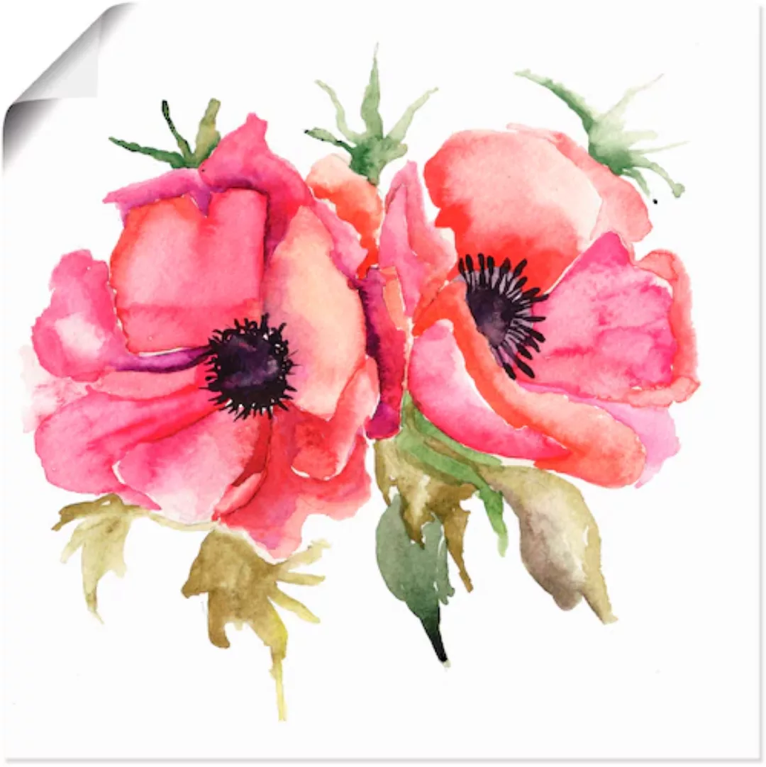 Artland Wandbild »Mohnblumen«, Blumen, (1 St.), als Alubild, Outdoorbild, L günstig online kaufen