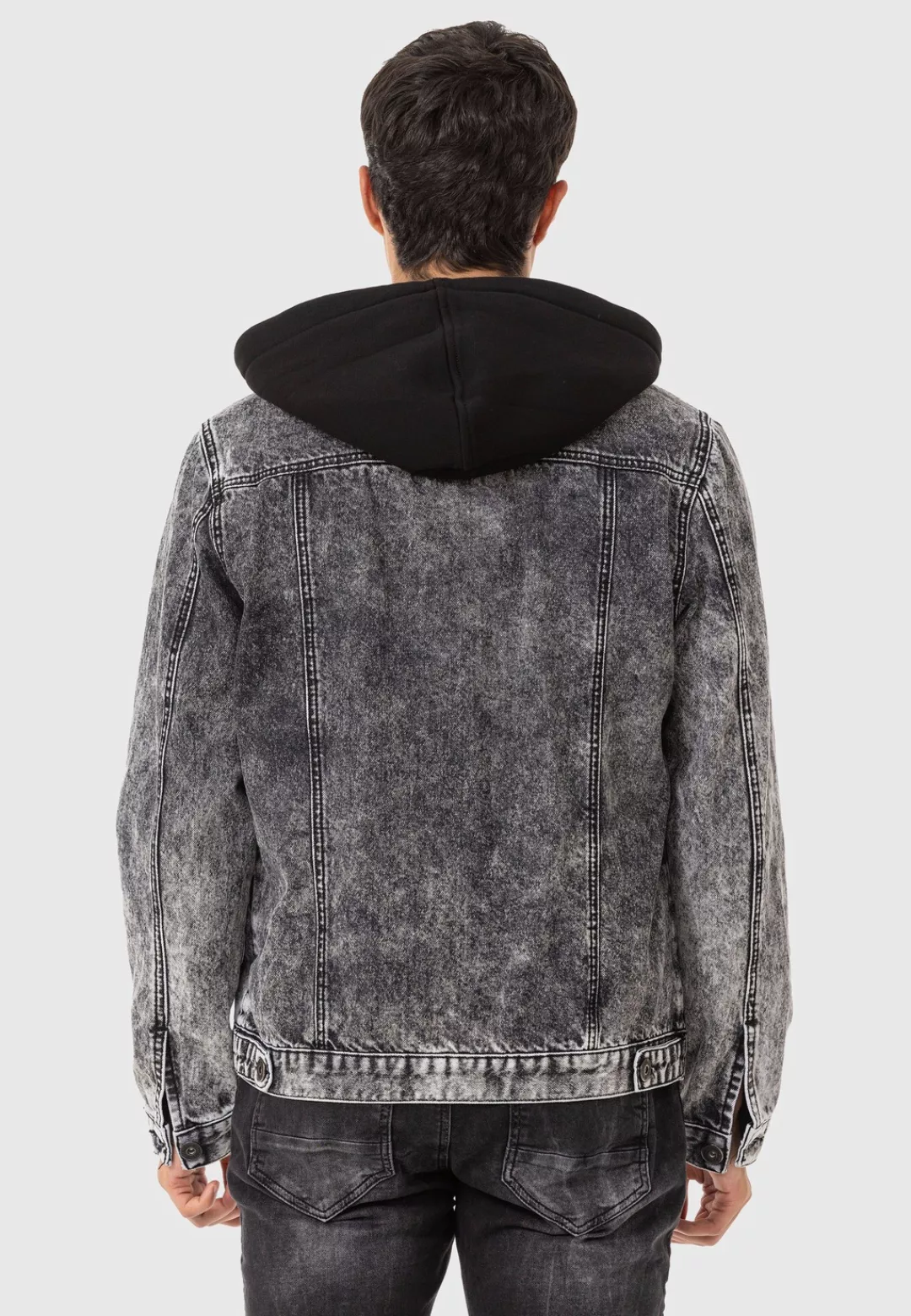 Cipo & Baxx Jeansjacke "Jacke", mit Kapuze, im Washed-Look günstig online kaufen
