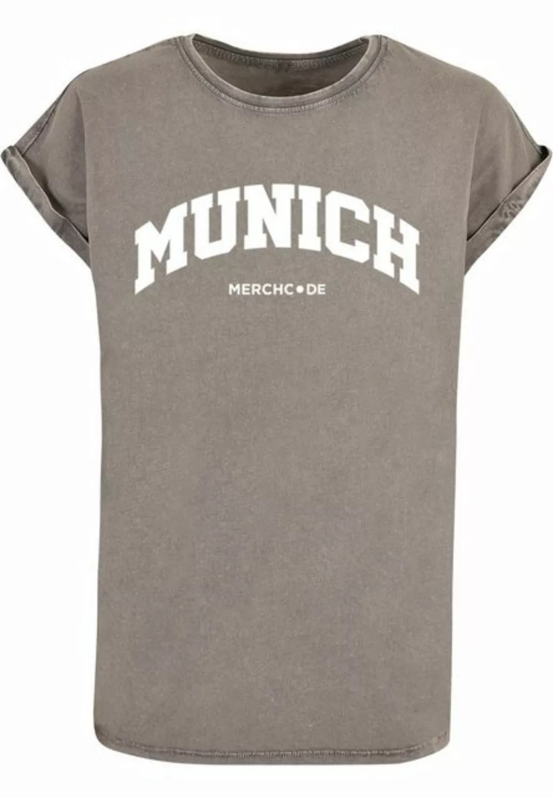 Merchcode T-Shirt Merchcode Damen Ladies Munich Wording - Acid Washed T-Shi günstig online kaufen