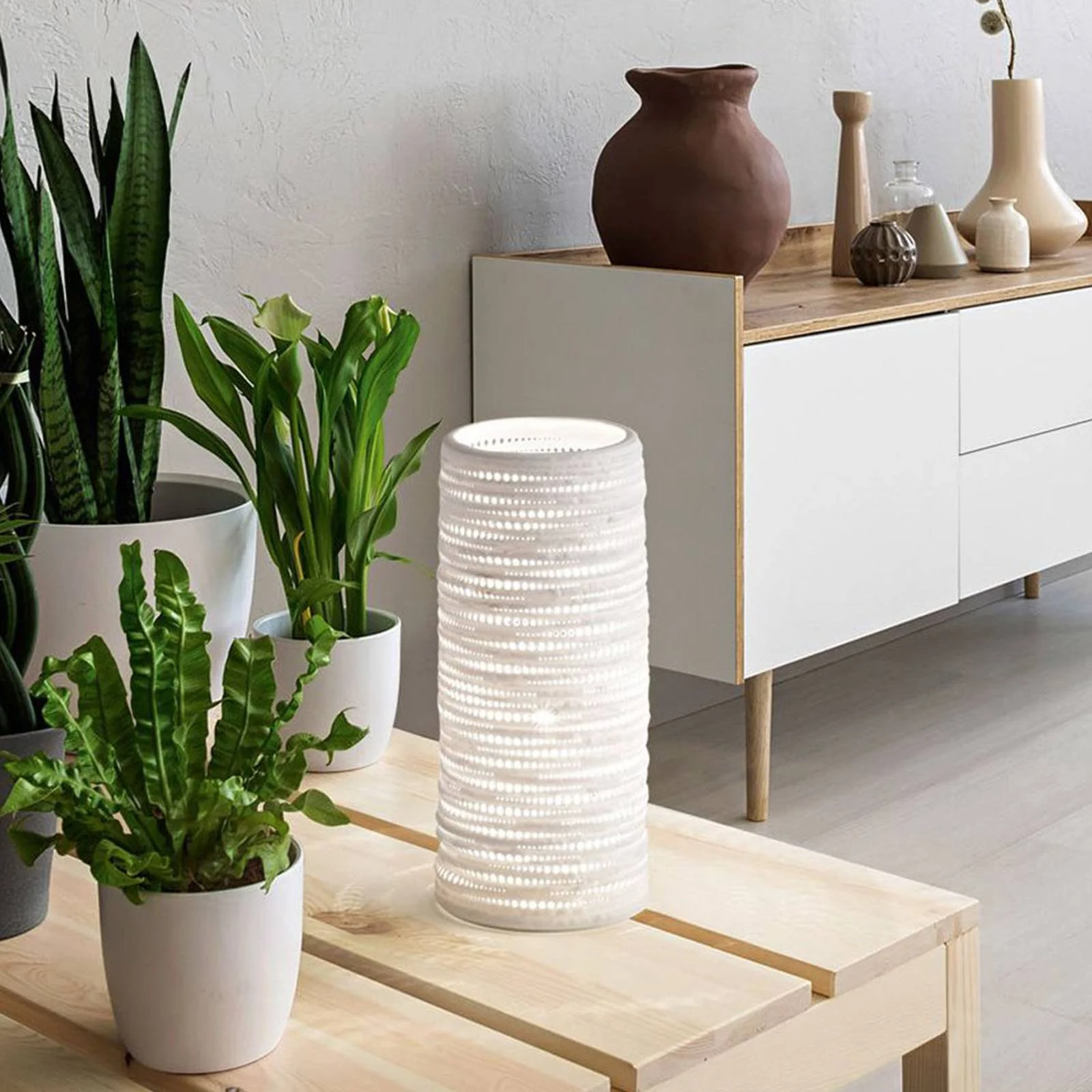 Tischleuchte Marbella aus Keramik, Höhe 25 cm günstig online kaufen