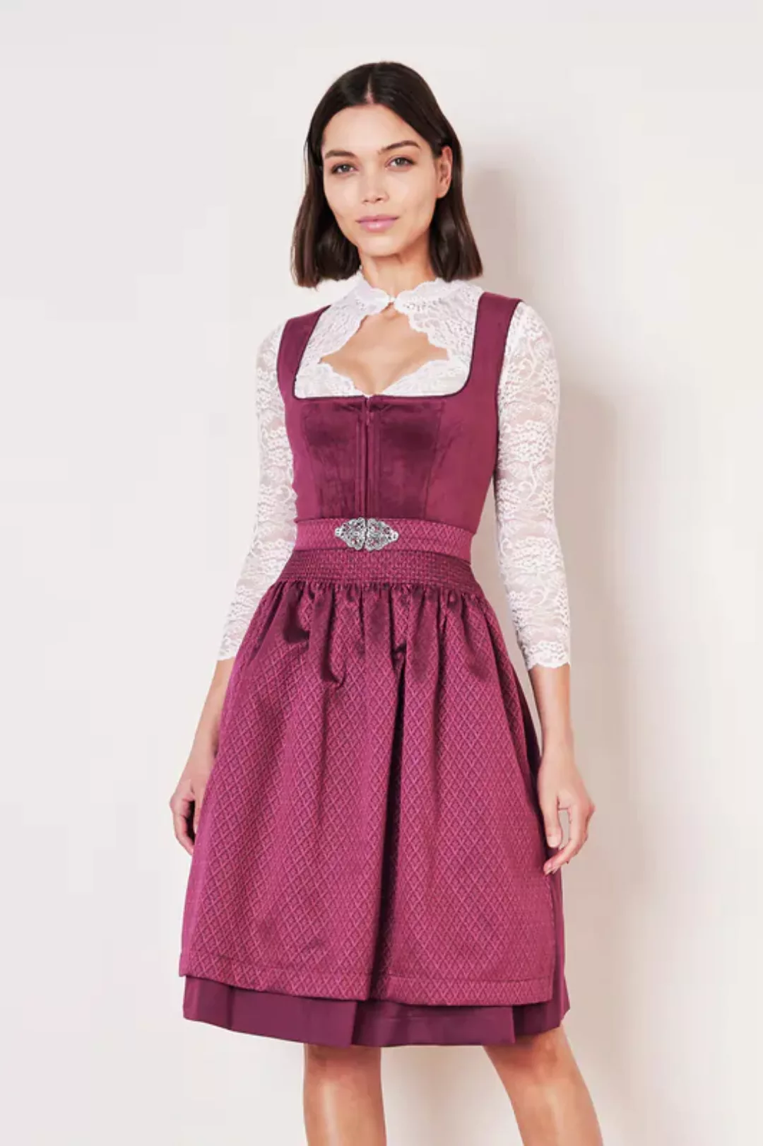 Krüger Madl Dirndl Midi Samtdirndl günstig online kaufen