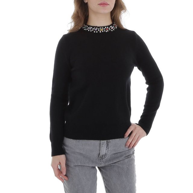 Ital-Design Strickpullover Damen Freizeit (88578852) Strass Stretch Strickp günstig online kaufen