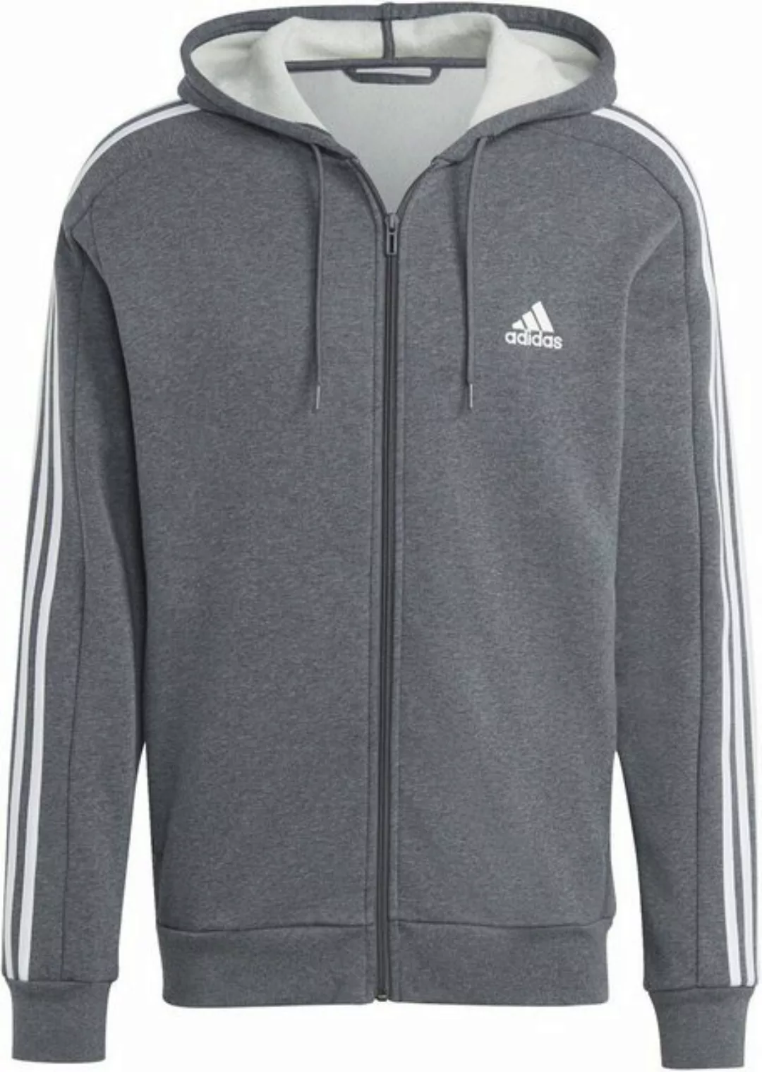 adidas Sportswear Kapuzensweatshirt M 3S FL FZ HD DGREYH günstig online kaufen