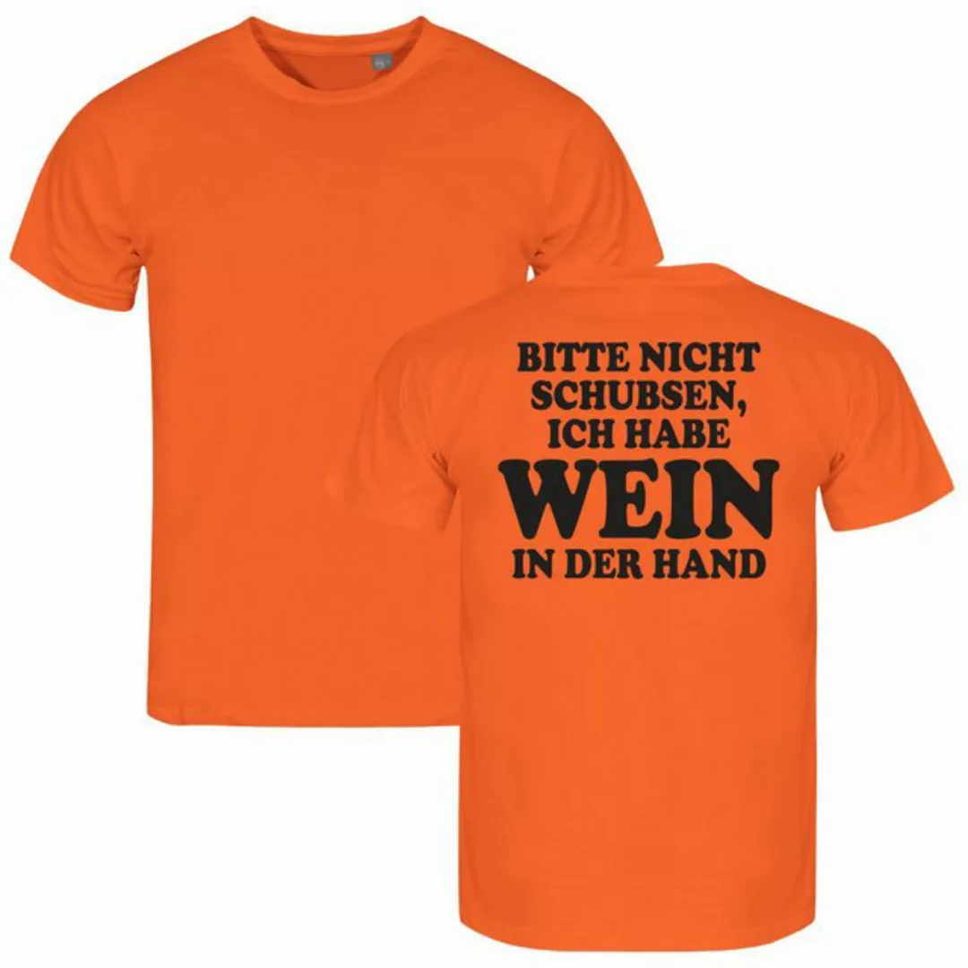 deinshirt Print-Shirt Herren T-Shirt Bitte nicht schubsen habe Wein in der günstig online kaufen