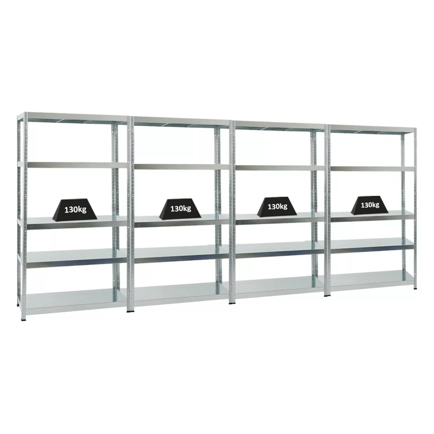 PROREGAL Mega Deal 4x Schwerlastregal Steel Eagle HxBxT 180 x 100 x 40 cm F günstig online kaufen