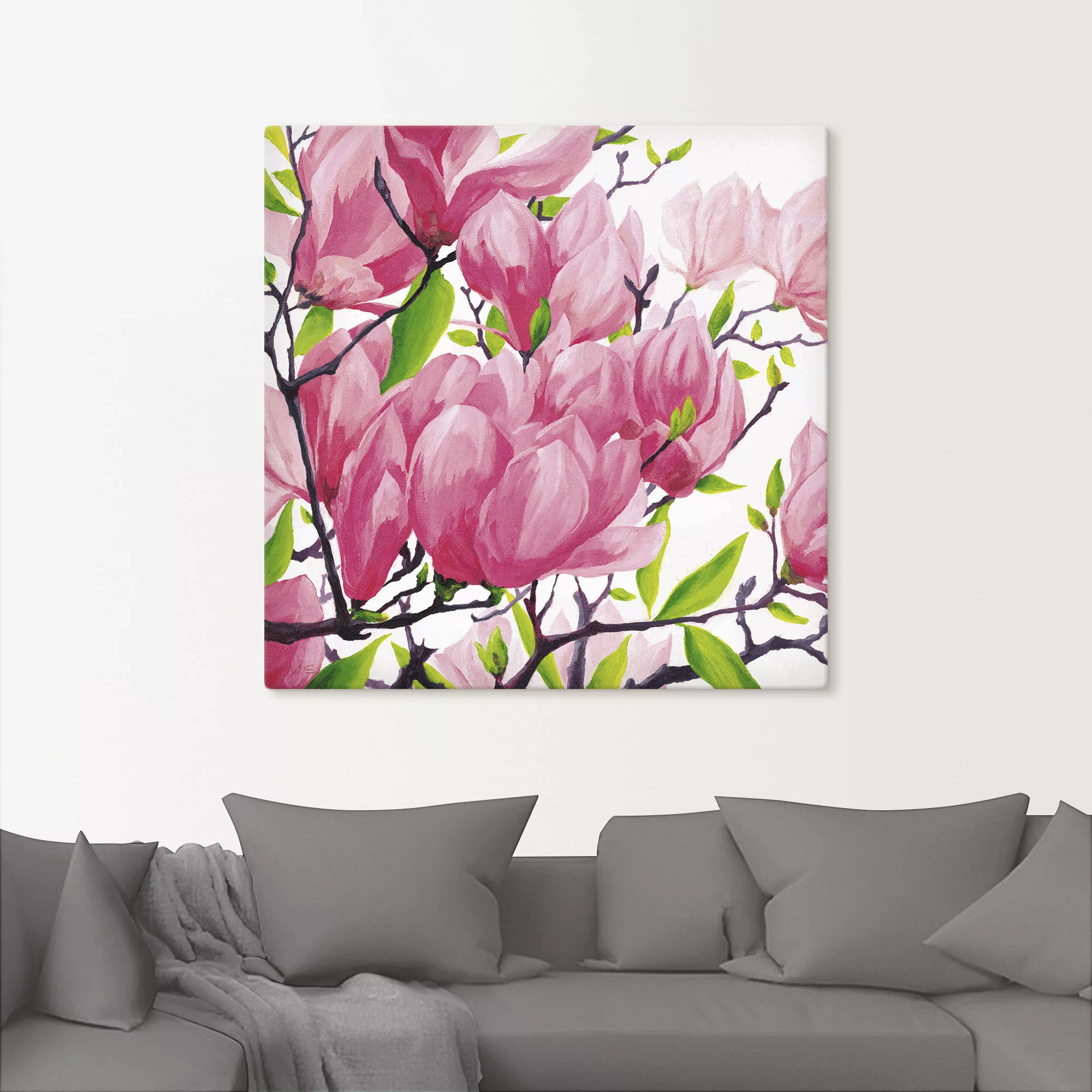 Artland Wandbild "Pinke Magnolien", Blumen, (1 St.), als Alubild, Outdoorbi günstig online kaufen