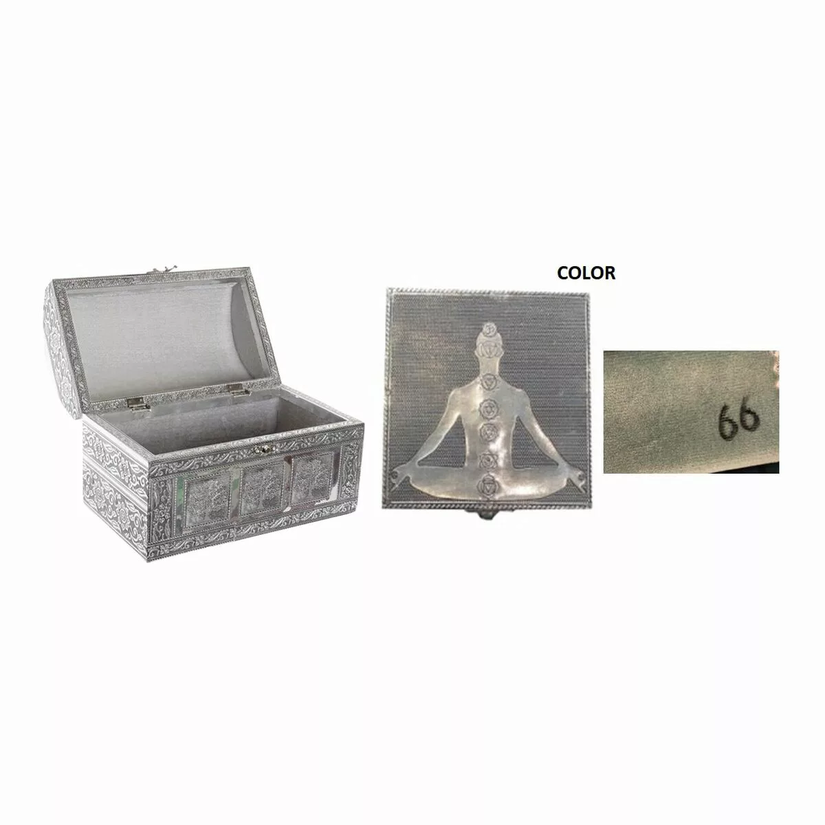 Box-schmuckkästchen Dkd Home Decor Silberfarben Holz Aluminium Grün (25 X 1 günstig online kaufen