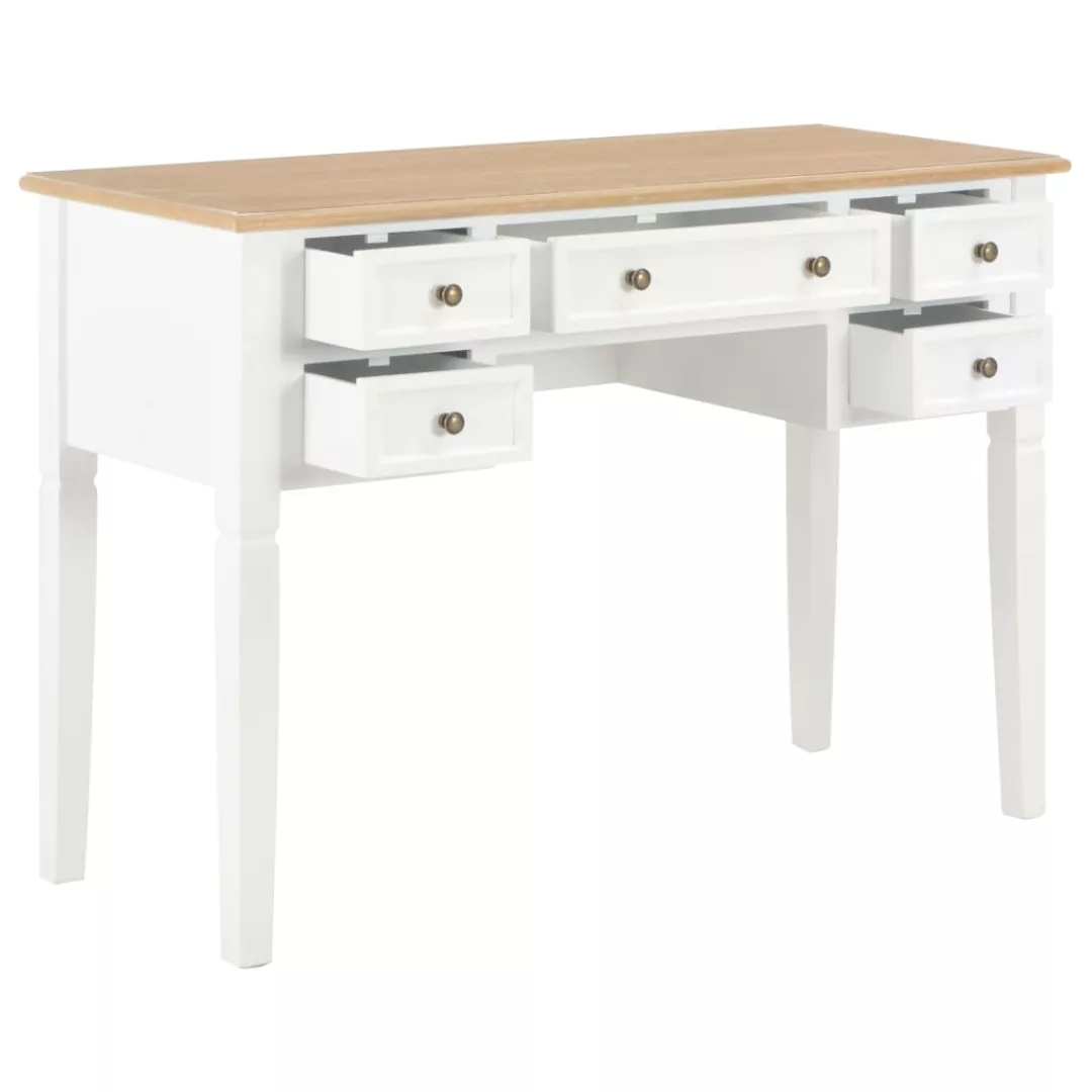 Schreibtisch Weiß 109,5 X 45 X 77,5 Cm Holz günstig online kaufen