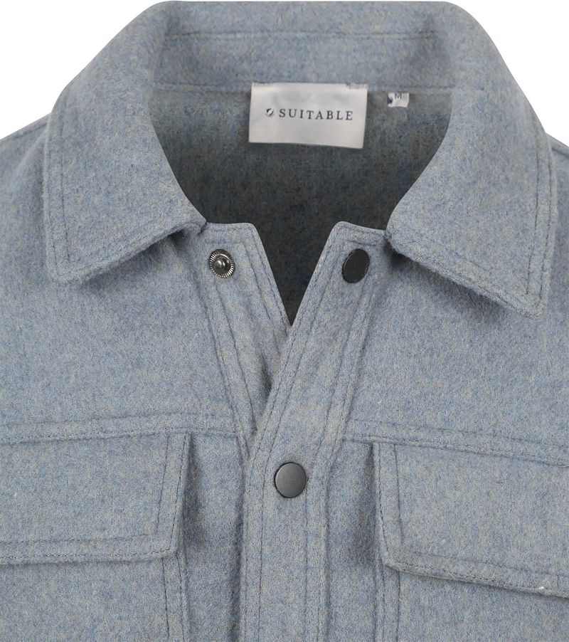 Suitable Overshirt Wool Blend Blau - Größe XXL günstig online kaufen