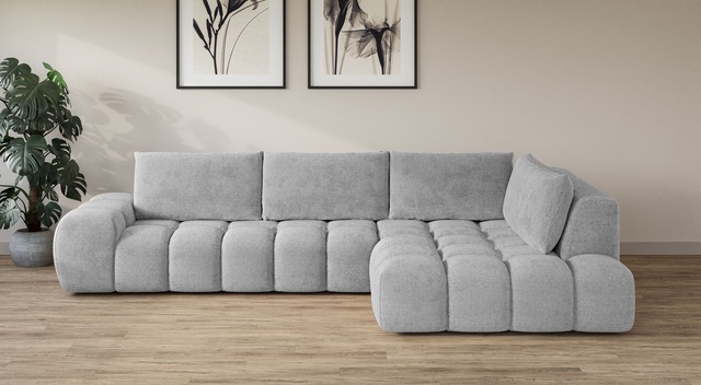 INOSIGN Ecksofa "AZITA Designsofa, elegant und bequem L-Form, Bubble-Optik" günstig online kaufen