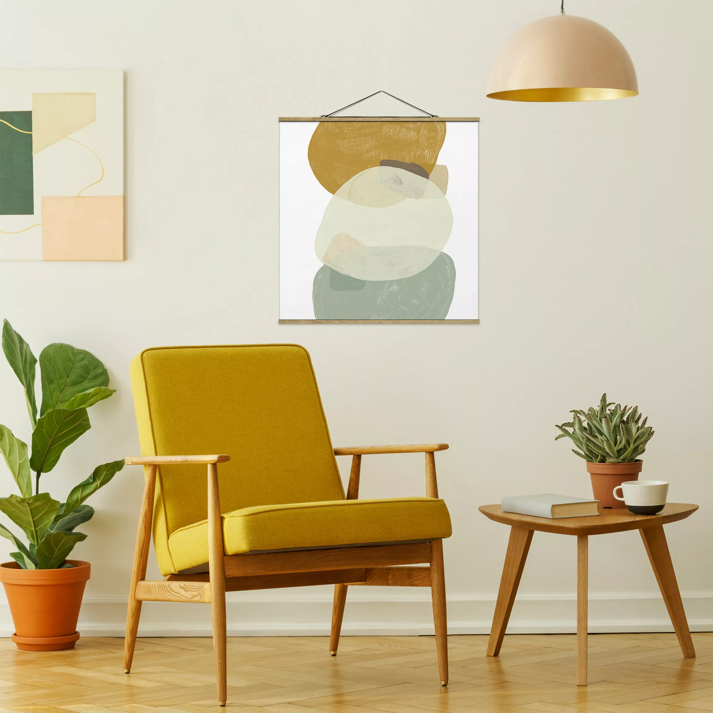 Stoffbild Abstrakt mit Posterleisten - Quadrat Pailletten im Detail III günstig online kaufen
