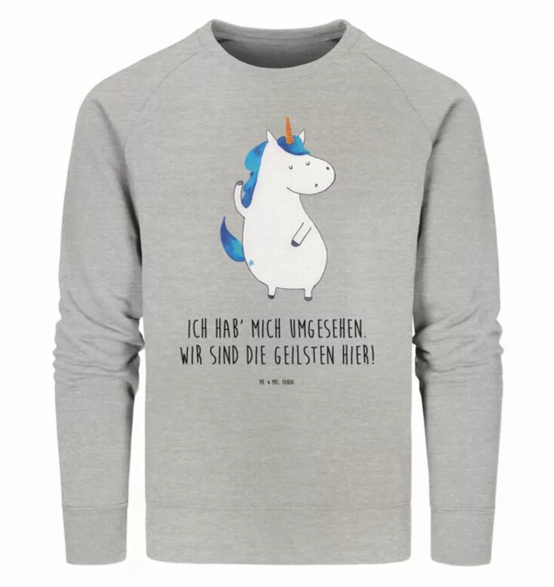 Mr. & Mrs. Panda Longpullover Größe XXL Einhorn Mann - Heather Grey - Gesch günstig online kaufen