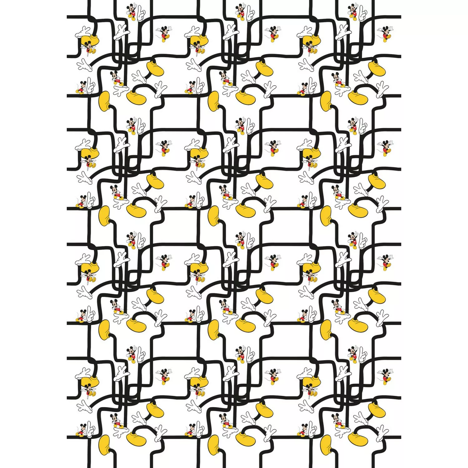 KOMAR Vlies Fototapete - Mickey Mouse Foot Labyrinth - Größe 200 x 280 cm m günstig online kaufen