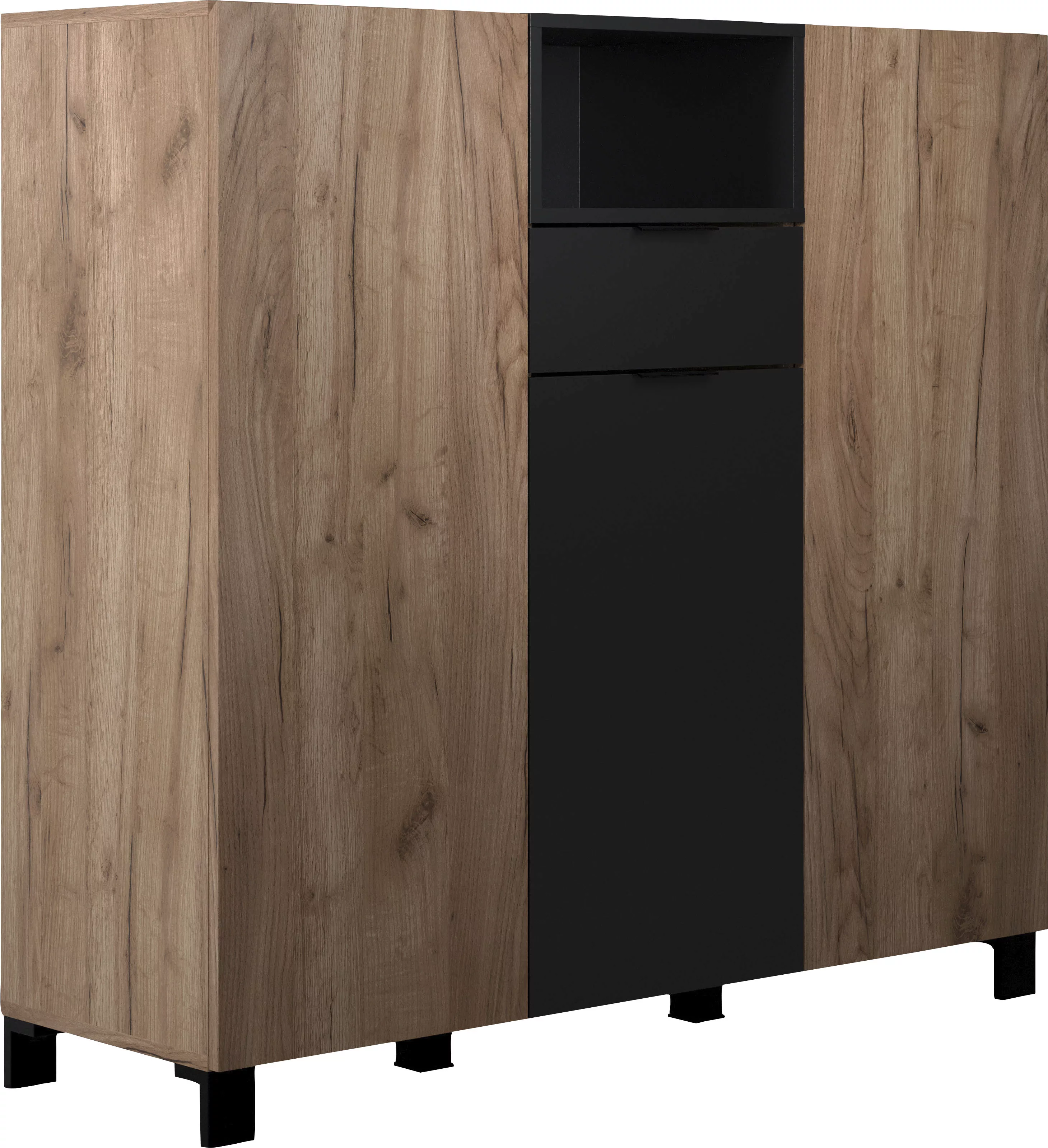 INOSIGN Highboard "Kriens", Hochschrank, Eiche, viel Stauraum, Breite 125cm günstig online kaufen