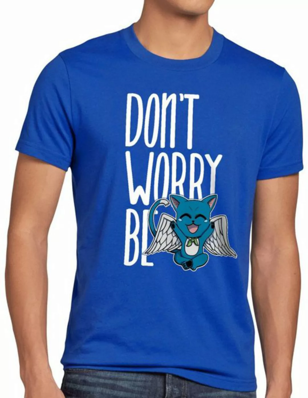 style3 Print-Shirt Herren T-Shirt Don't worry be Happy fairy anime manga ja günstig online kaufen