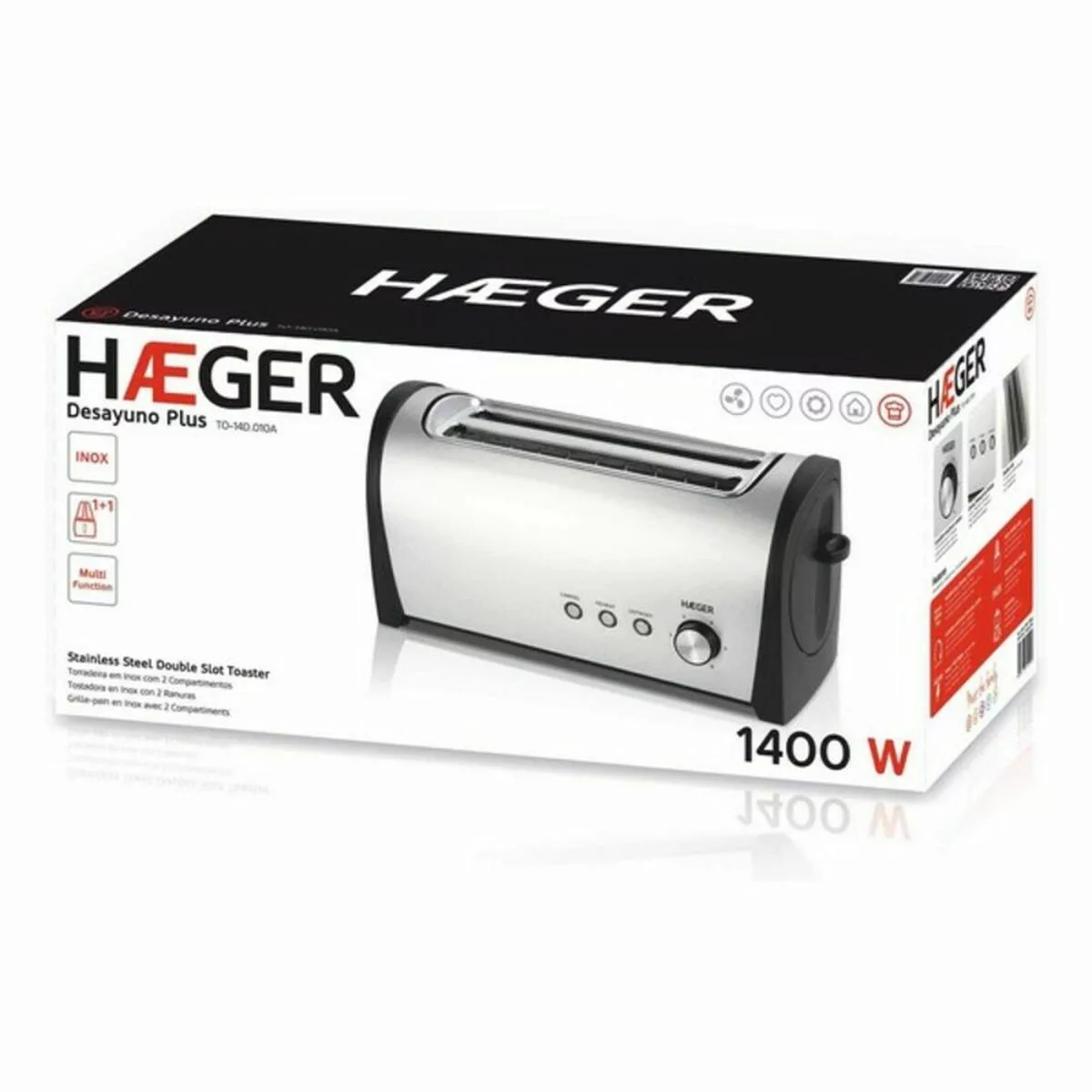 Toaster Haeger Desayuno Plus 1400 W günstig online kaufen