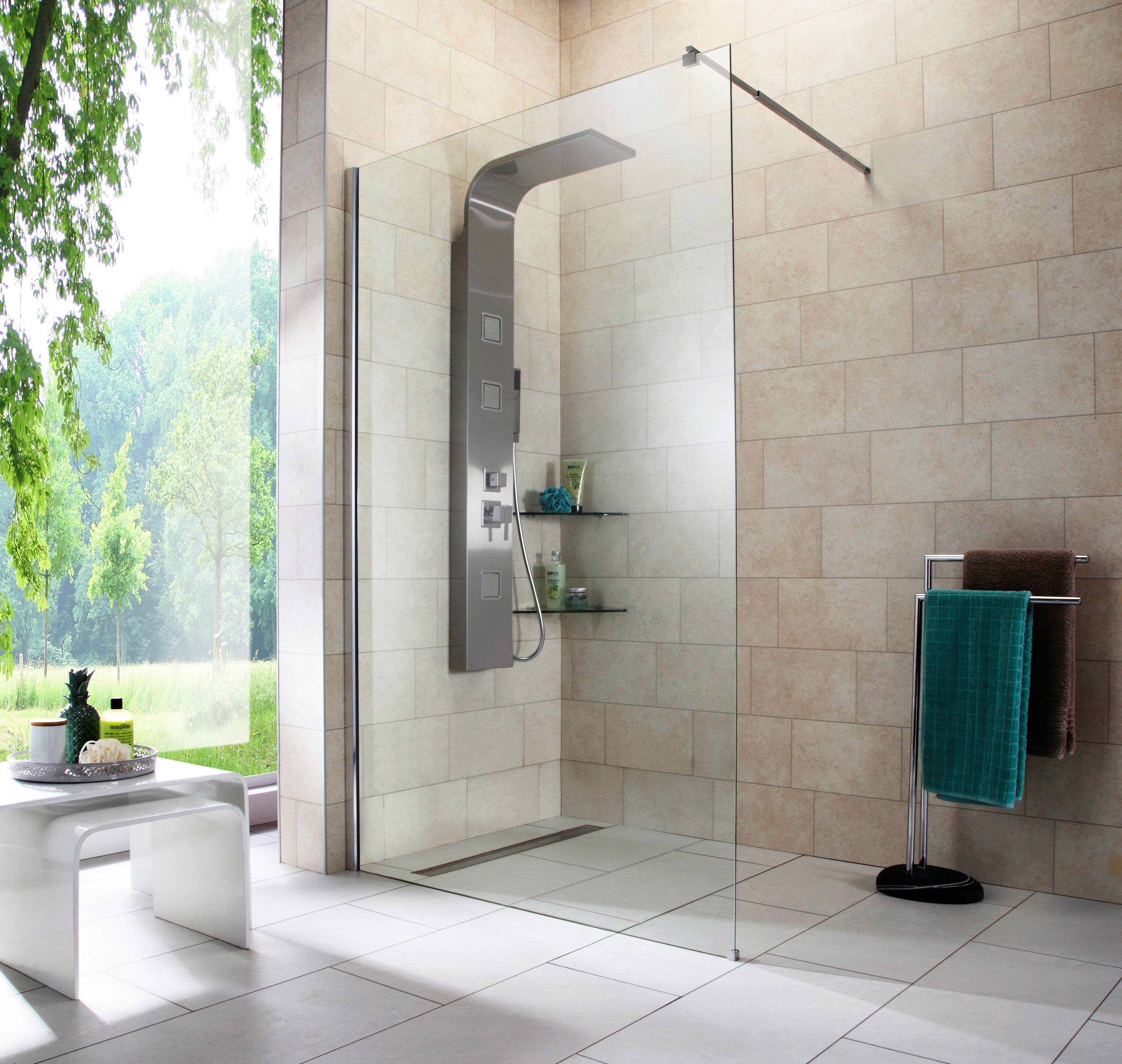 welltime Walk-in-Dusche Tropea, Einscheibensicherheitsglas, (1 tlg), günstig online kaufen