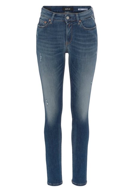 Replay Damen Jeans LUZIEN - Skinny Fit - Blau - Medium Blue günstig online kaufen