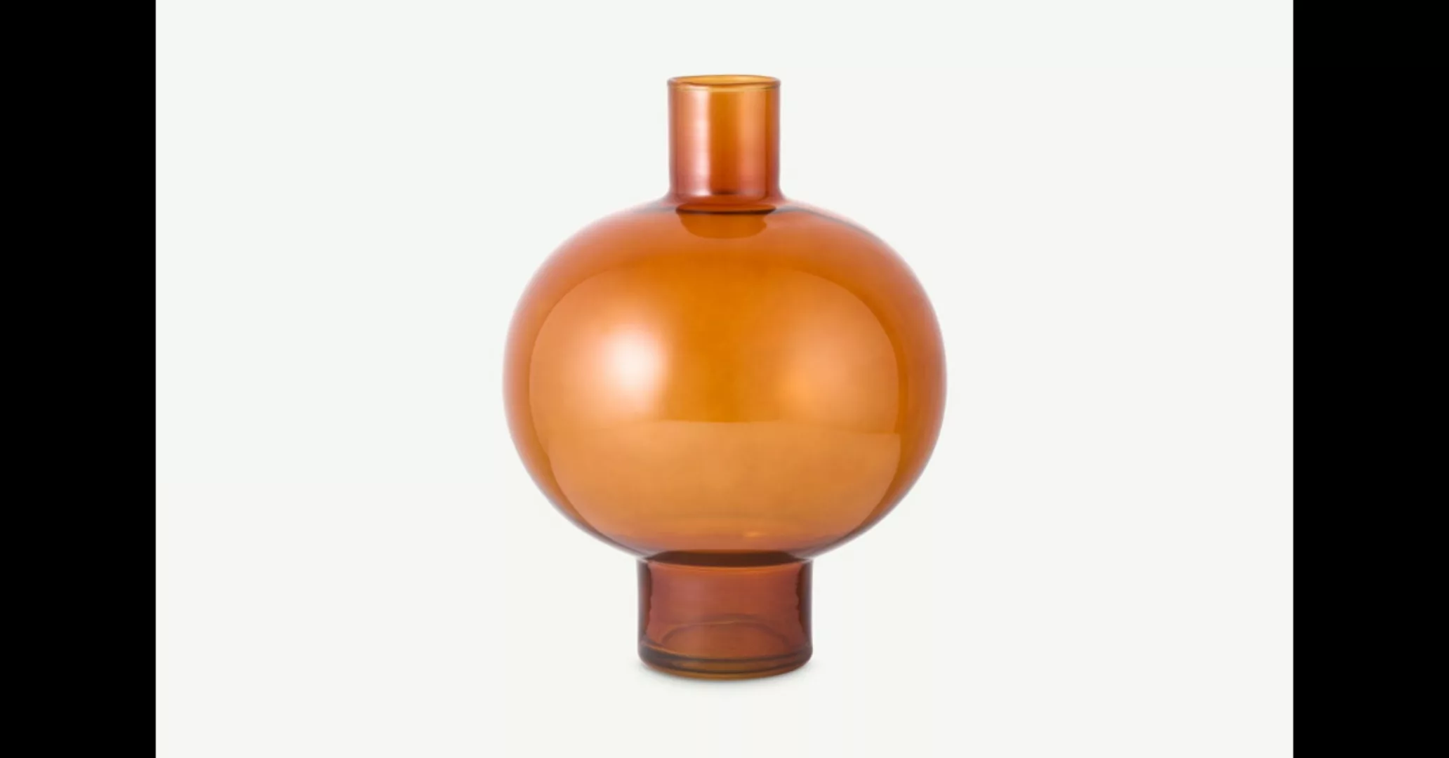 Urban Nature Culture runde Vase, recyceltes Glas in Goldbraun - MADE.com günstig online kaufen
