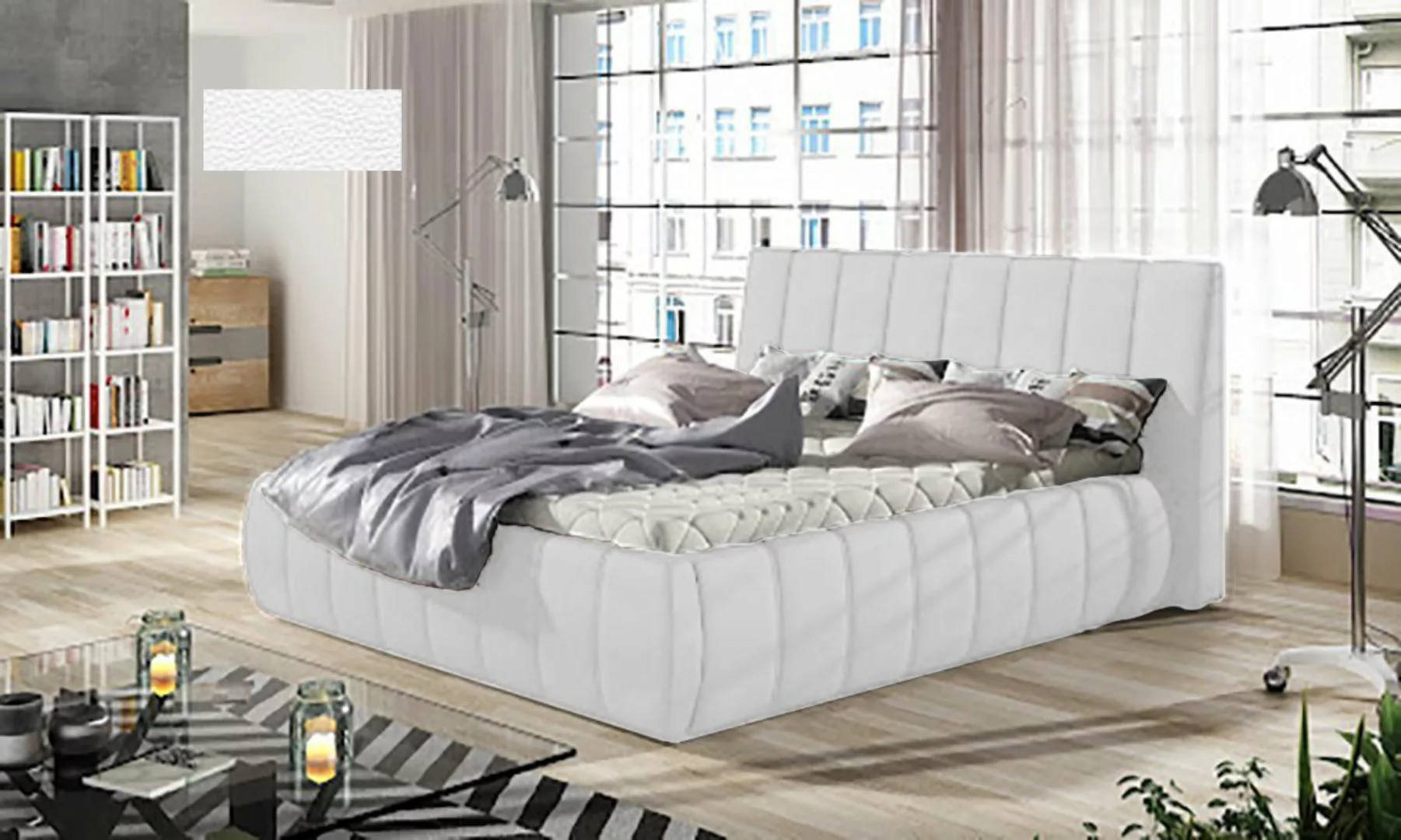 JVmoebel Bett Designer Schlafzimmer Betten Kunstleder Luxus Bett Bettkasten günstig online kaufen