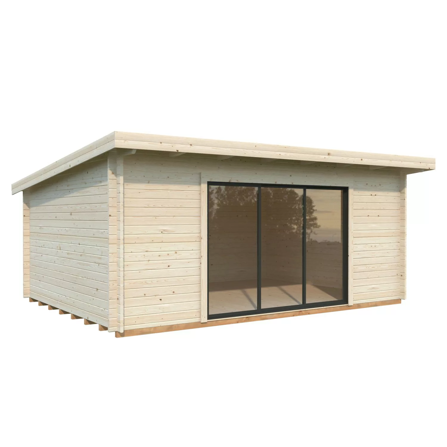 Palmako Gartenhaus Lea Slide Naturbelassen 530 cm x 380 cm günstig online kaufen