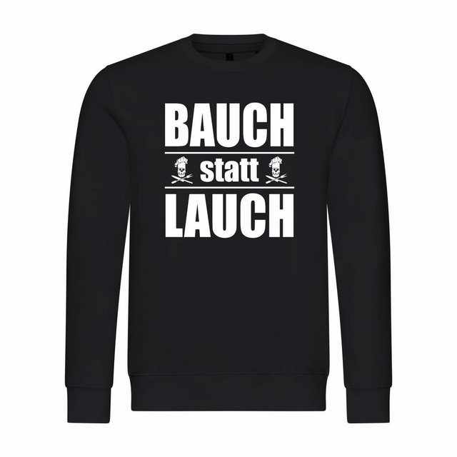 deinshirt Rundhalspullover Herren Sweatshirt Bauch statt Lauch Mit Print Mo günstig online kaufen