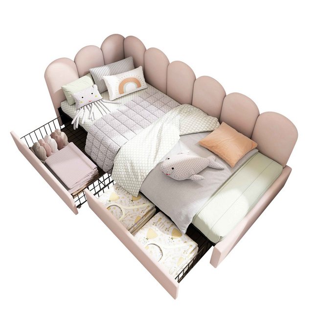 BlingBin Einzelbett Polsterbett Stauraumbett Tagesbett 90×190/200cm (1-tlg. günstig online kaufen