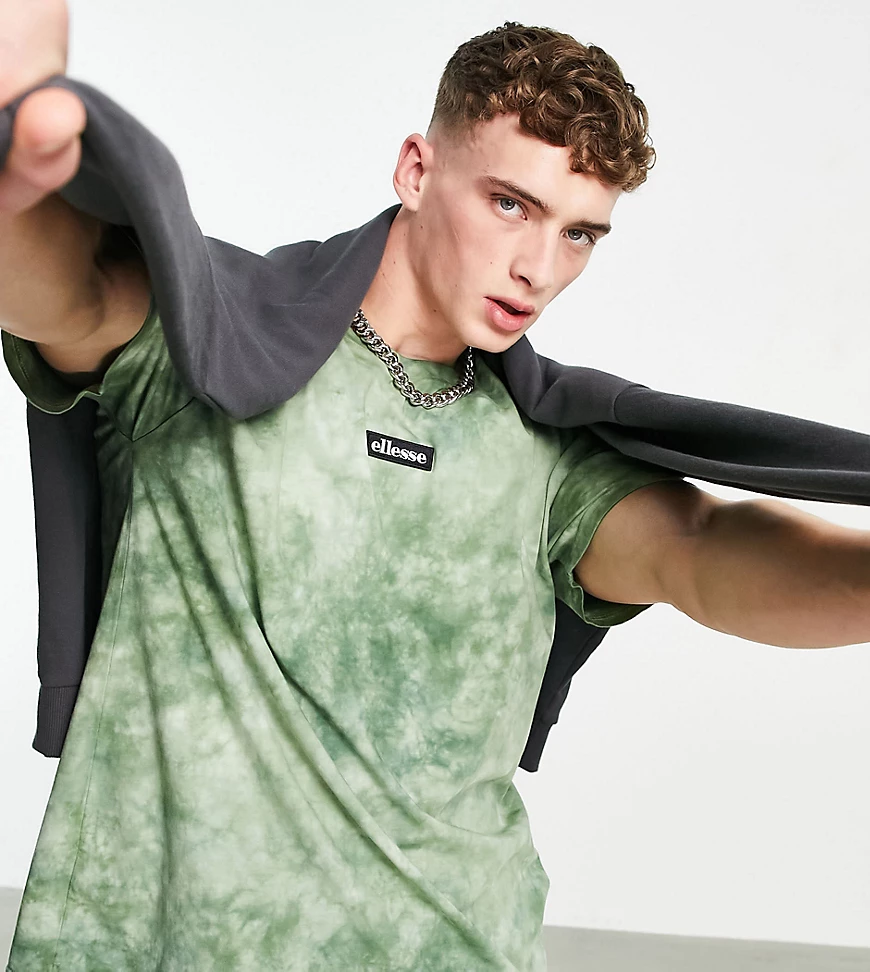 ellesse – Oversize-T-Shirt in Khaki-Grün günstig online kaufen