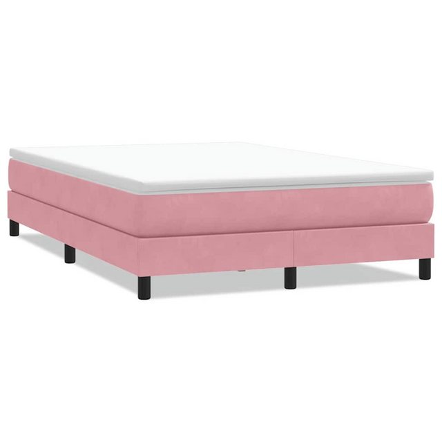 vidaXL Boxspringbett, Boxspringbett ohne Matratze Rosa 160x220 cm Samt günstig online kaufen