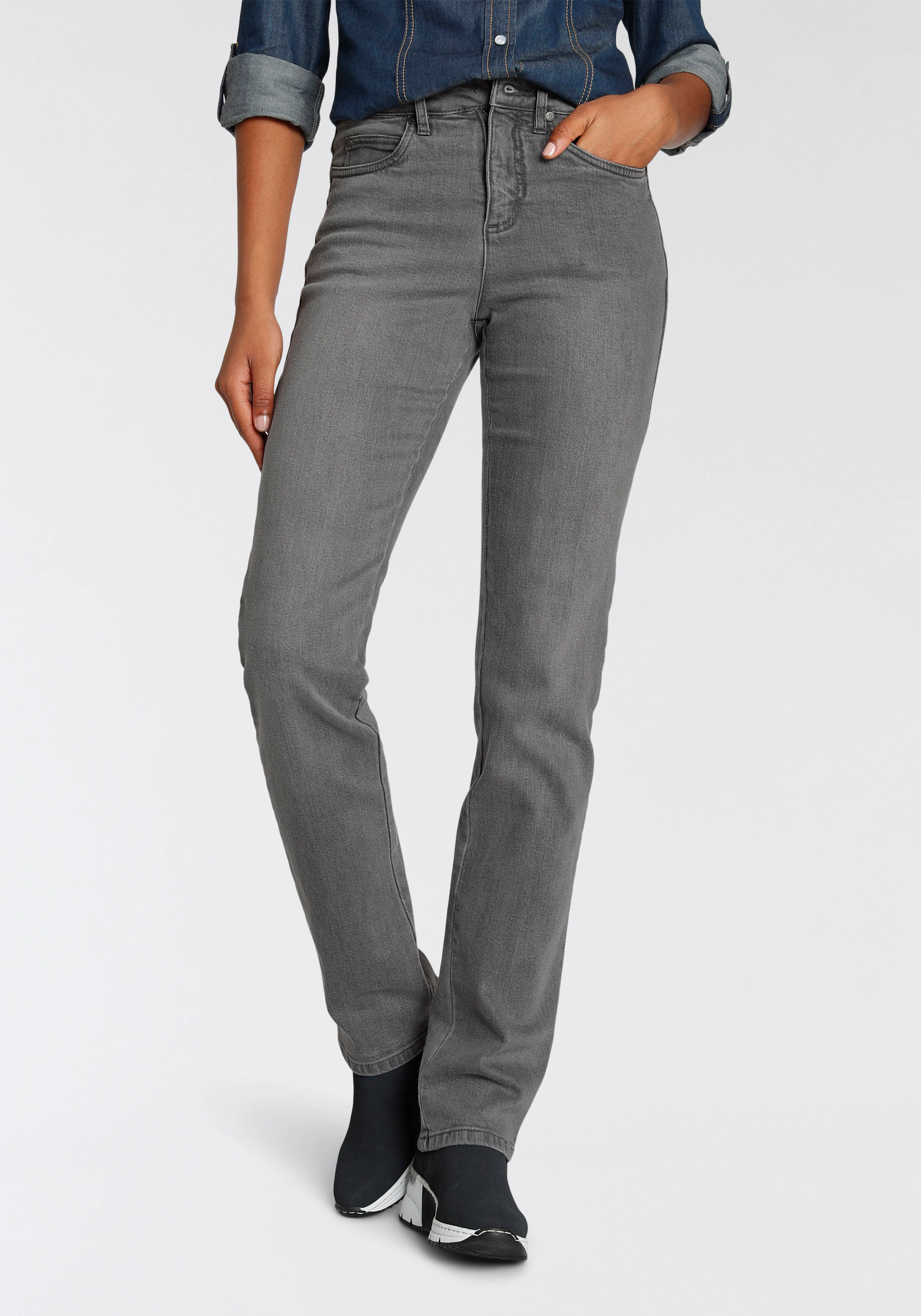 Arizona Gerade Jeans Comfort-Fit High Waist günstig online kaufen