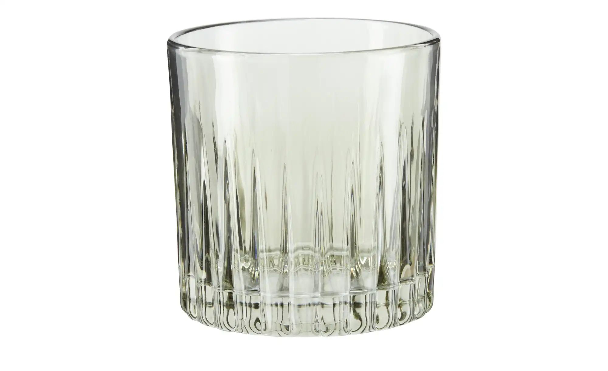 HOME STORY Teelichtglas ¦ grau ¦ Glas ¦ Maße (cm): H: 8  Ø: 9 Accessoires > günstig online kaufen