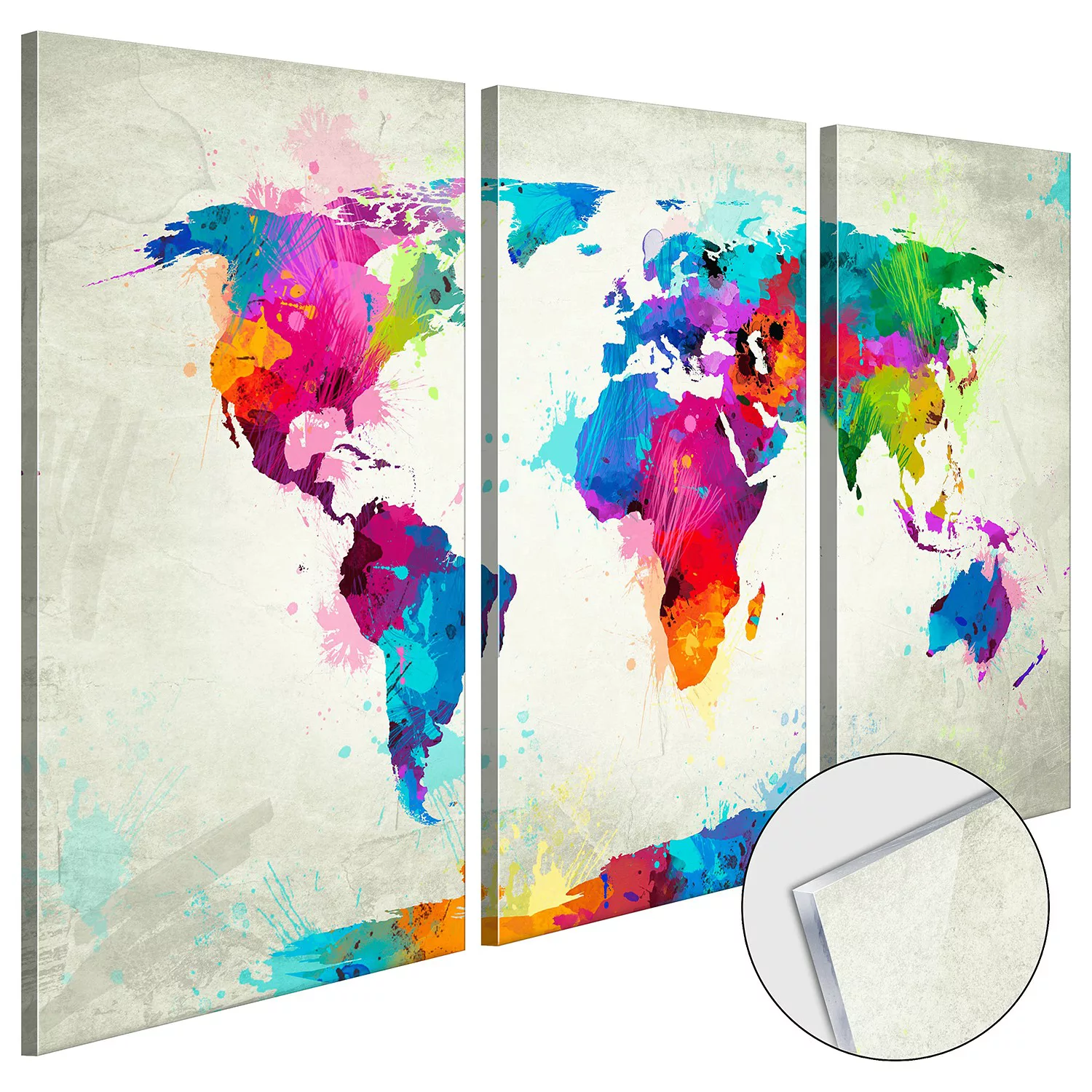 home24 Bild World Map: An Explosion of Colours günstig online kaufen
