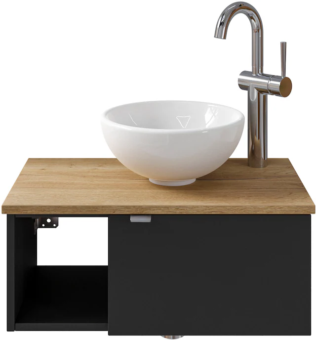 Saphir Waschtisch "Serie 6915 Waschschale mit Unterschrank für Gästebad, Gä günstig online kaufen