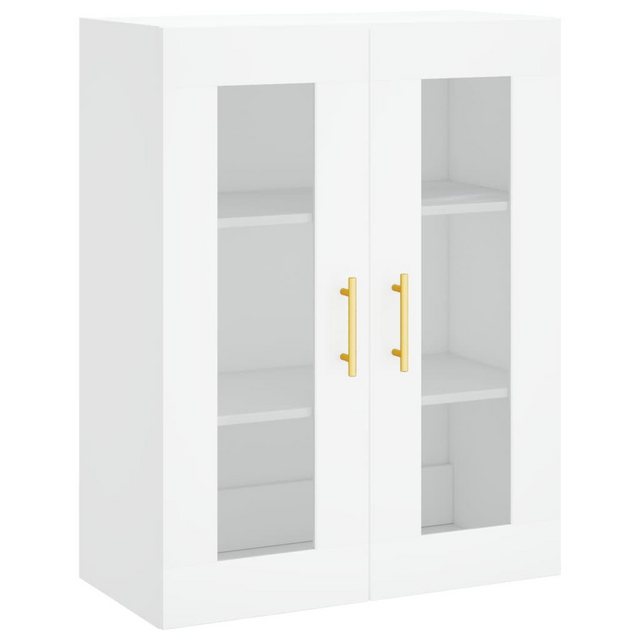 vidaXL Hängeschrank Wandschrank Weiß 69,5x34x90 cm Glas Vitrine Hängeschran günstig online kaufen