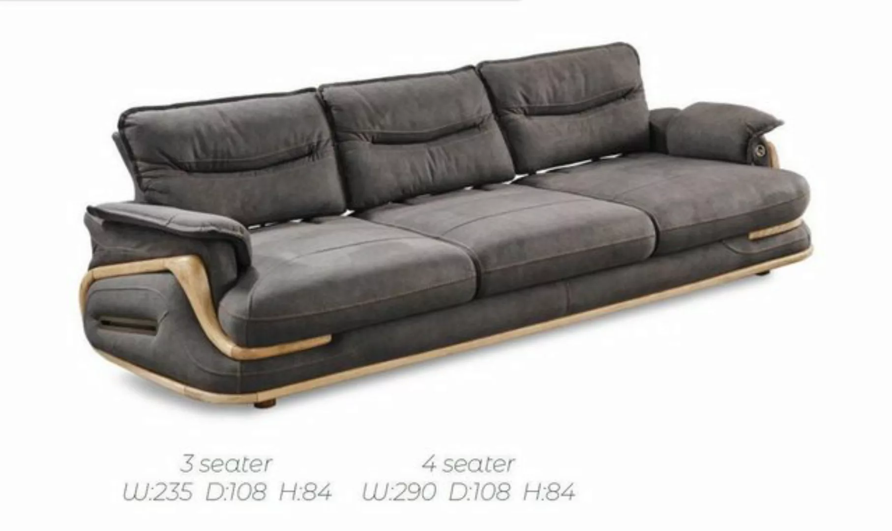 JVmoebel Sofa, Design Sofagarnitur 4+3+1 Leder Sofa 3 tlg. Set Sofas Neu günstig online kaufen