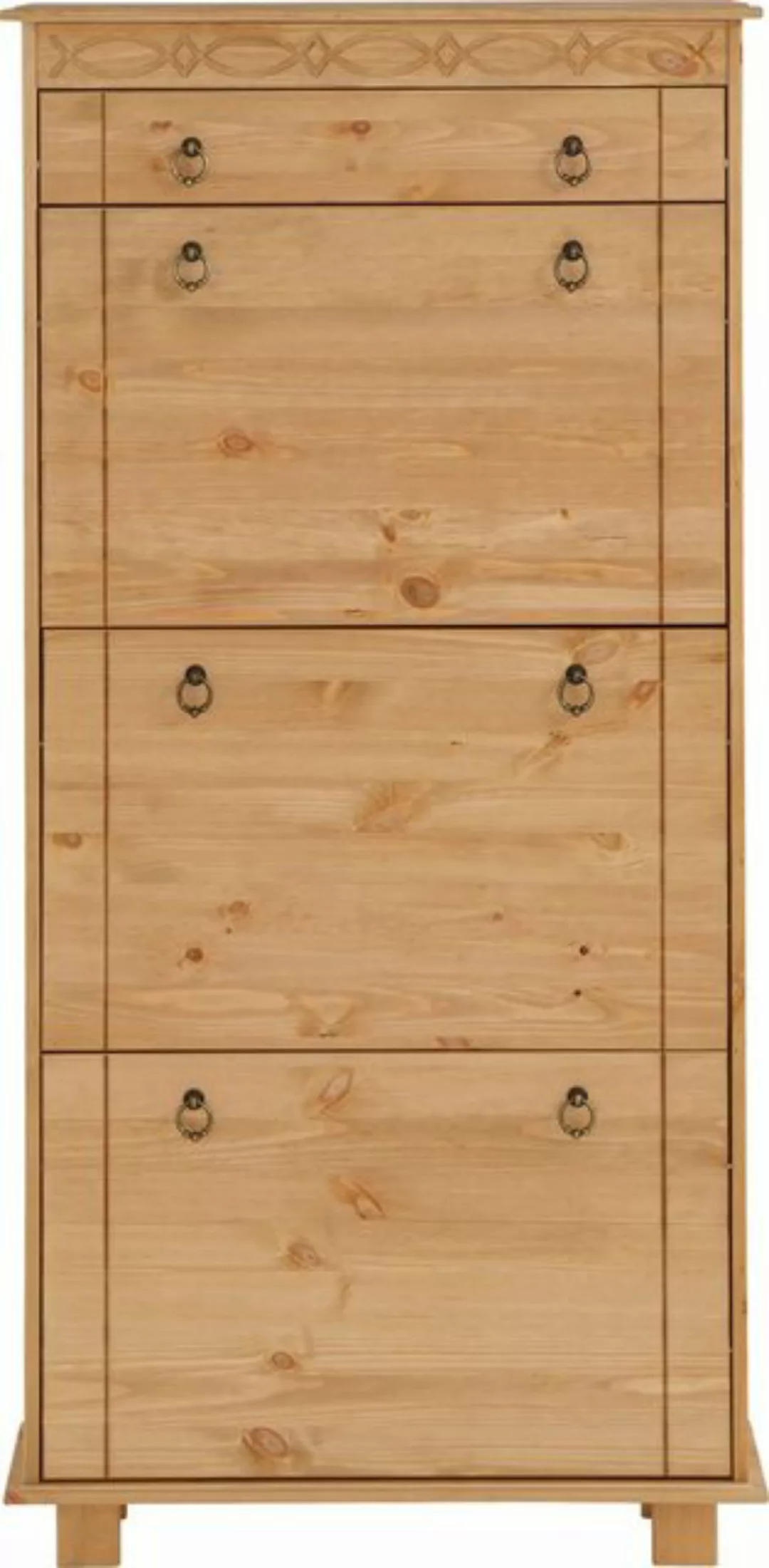 Home affaire Schuhschrank "Indra", aus massiver Kiefer, FSC, Breite 70 cm, günstig online kaufen