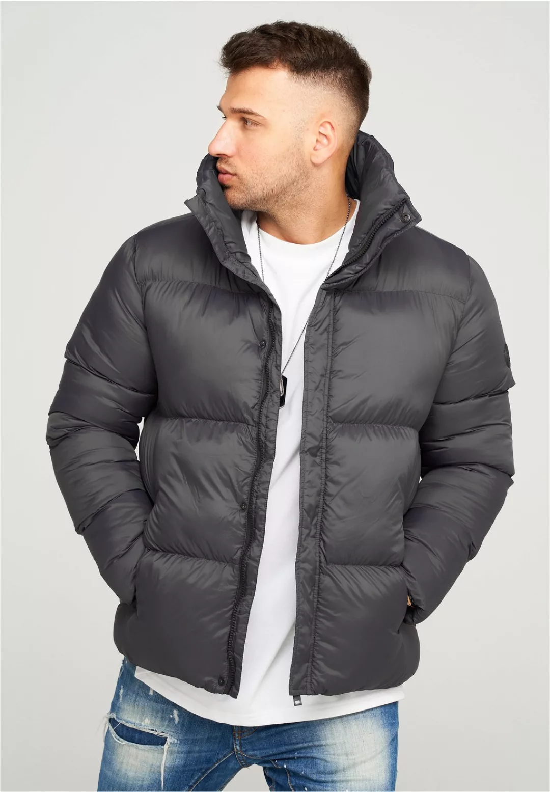 behype Steppjacke "BHJEFFREY PUFFER", mit hohem Kragen günstig online kaufen