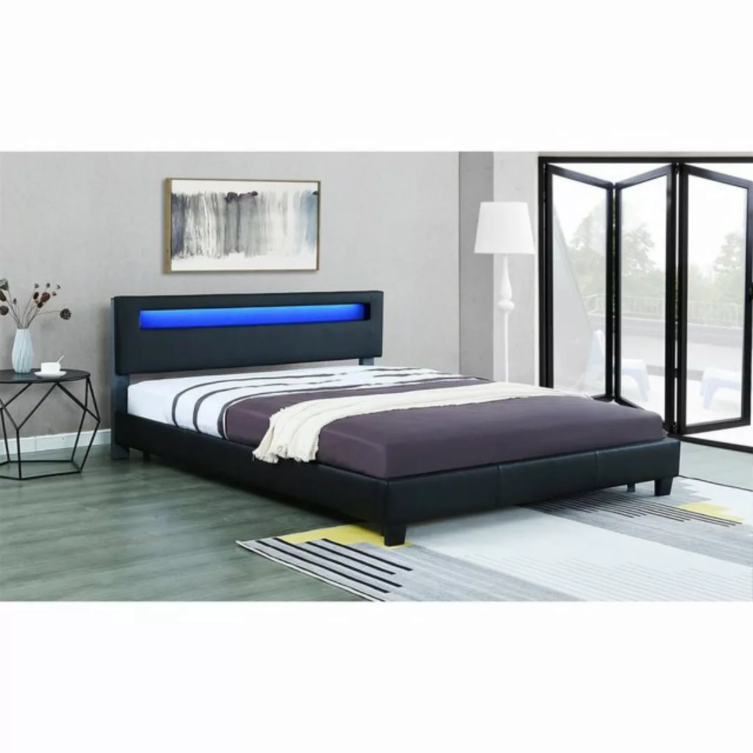 HTI-Line Bett Luis 140 schwarz Gr. 140 x 200 günstig online kaufen