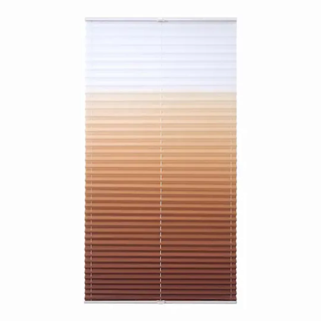 Klemmfix Plissee - braun - Polyester - 100 cm - Sconto günstig online kaufen