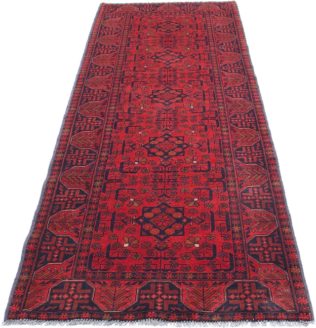 morgenland Orientteppich »Afghan - Kunduz - 287 x 84 cm - dunkelrot«, recht günstig online kaufen