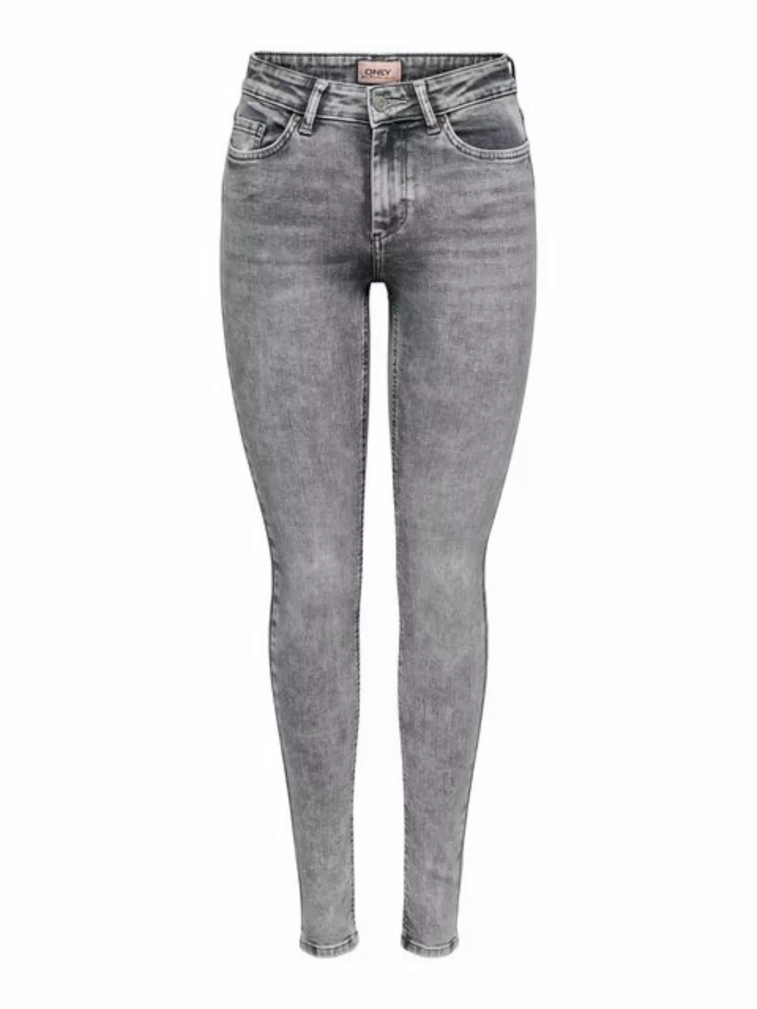 Only Damen Jeans ONLBLUSH MID SK TAI918 - Skinny Fit - Grau - Light Grey De günstig online kaufen