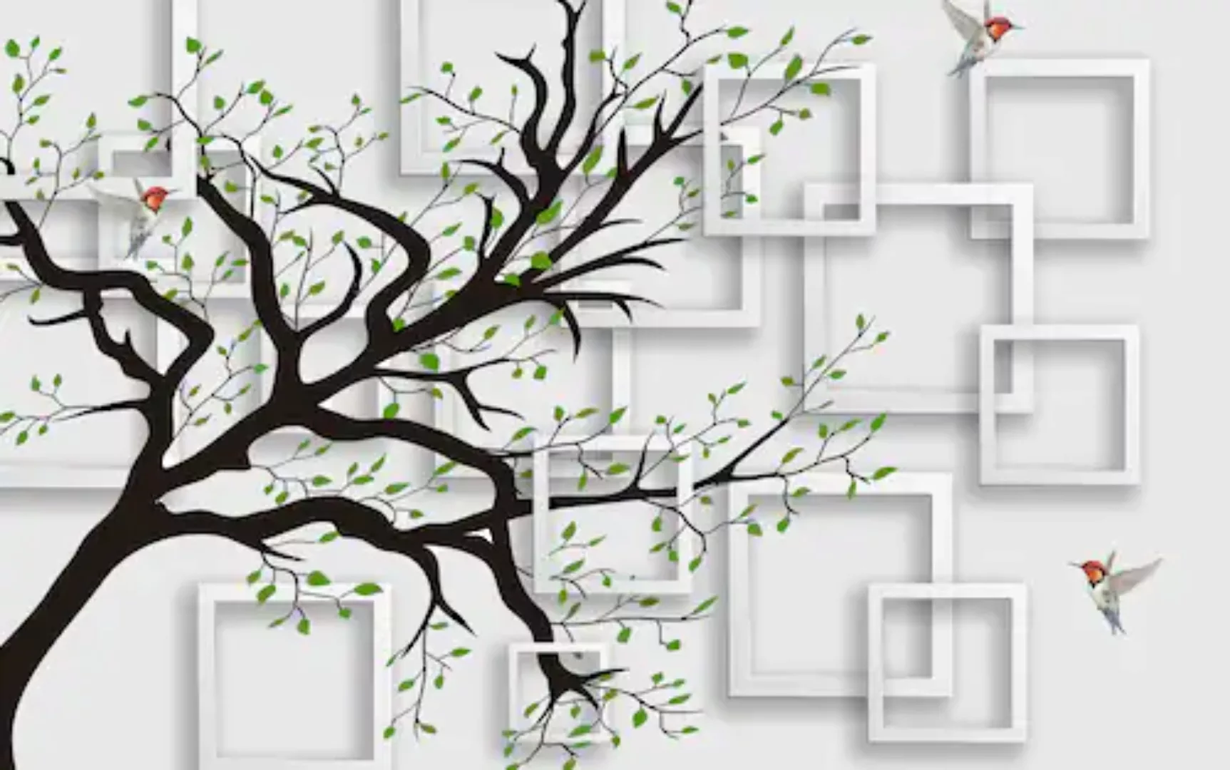 Papermoon Fototapete »Muster mit Baum« günstig online kaufen