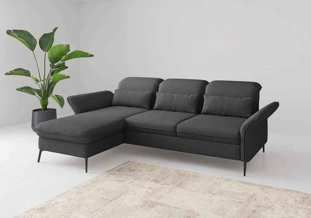 sit&more Ecksofa "Emely, inkl. Sitztiefenverstellung", wahlweise mit Bettfu günstig online kaufen