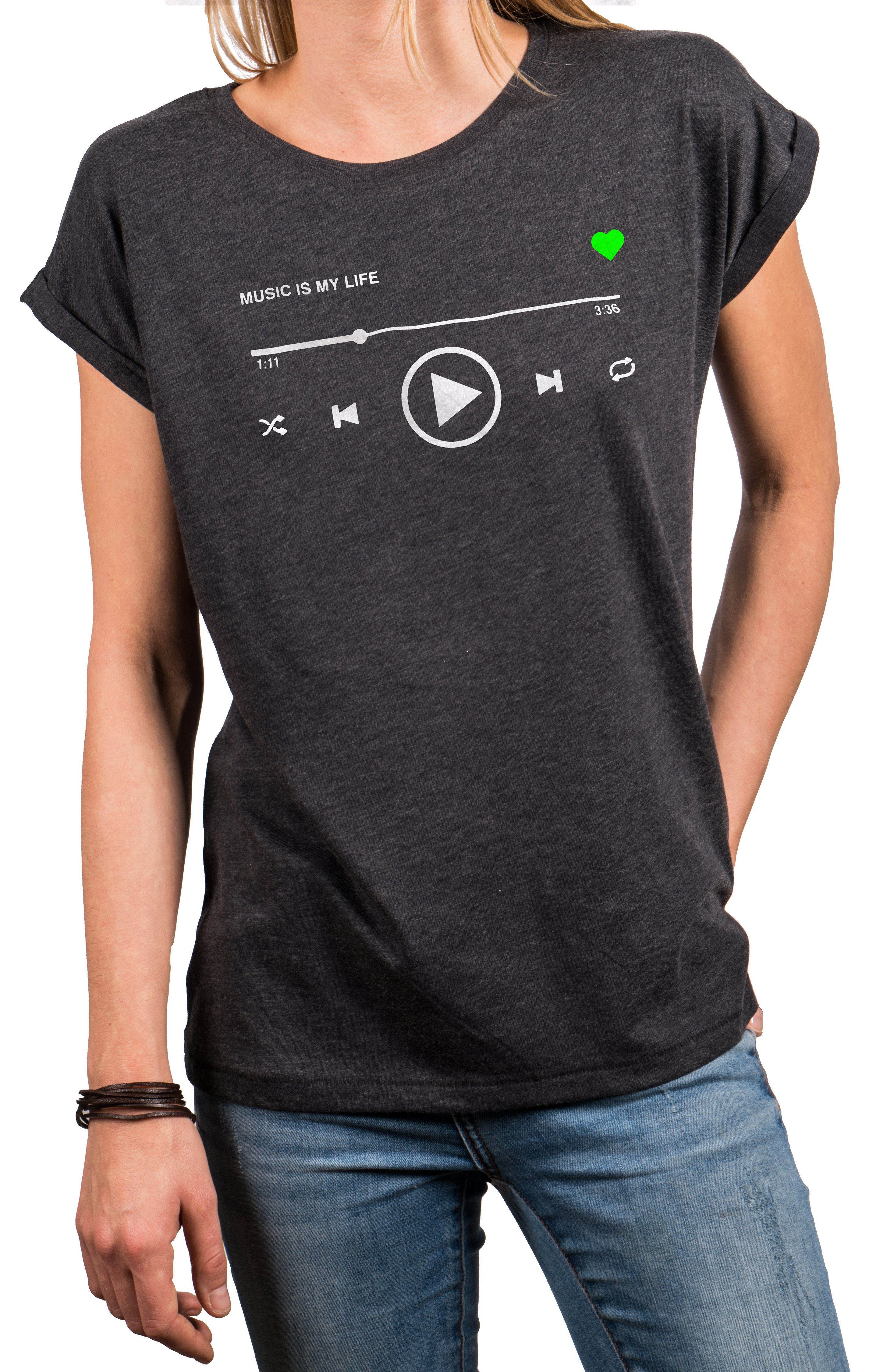 MAKAYA Print-Shirt Damen Kurzarmshirt Baumwolle Frankreich günstig online kaufen