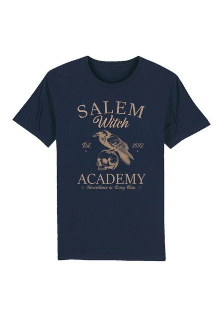 F4NT4STIC T-Shirt Halloween University Salem witch crow skull Premium Quali günstig online kaufen