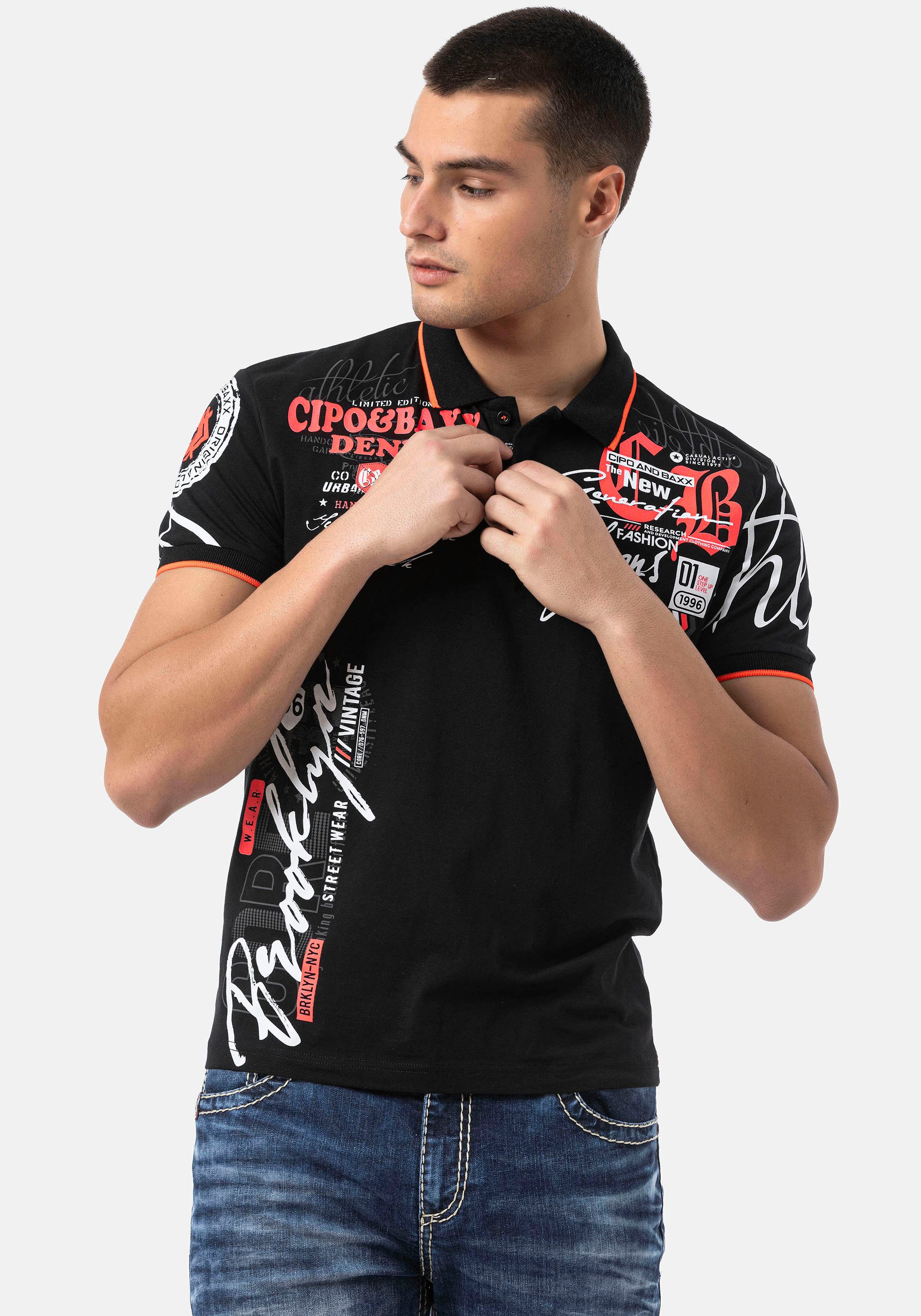 Cipo & Baxx Poloshirt mit markantem günstig online kaufen